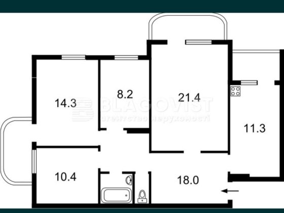Продам  4х комнатную квартиру, под ремонт, ул. Азербайджанская Киев