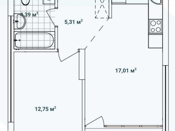 БЕЗ % Варшавський 3 , буд 10.4 , планування 1С2 Київ
