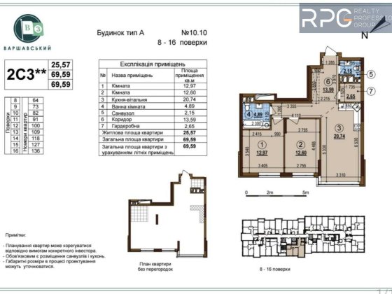 Продам 2к квартиру ЖК Варшавський 3 ТОП планування Київ