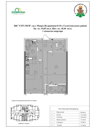 Квартира в ЖК" City Hub" по договору переуступки - фото 1