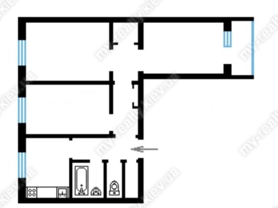 Продаж затишної 3-кімнатної Південна Борщагівка Киев