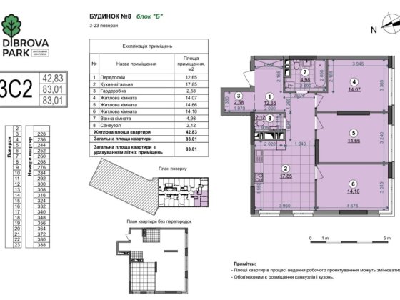 Продам 3-к квартира , Діброва Парк Київ