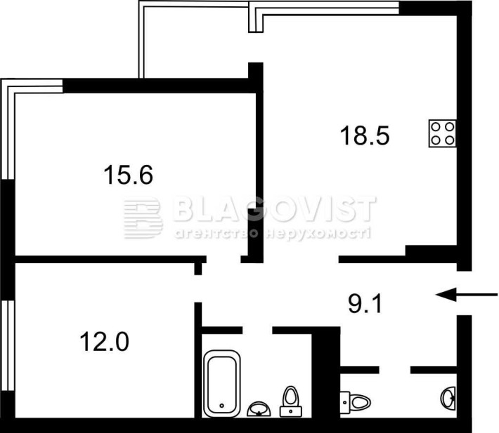 Продаж 2к квартира ЖК Варшавський- 2. Родини Крістерів 14б - фото 1