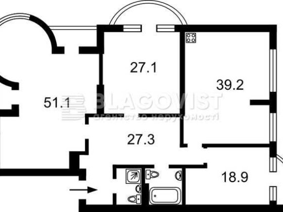 Клубний будинок, Івана Франка 11, видова квартира Киев