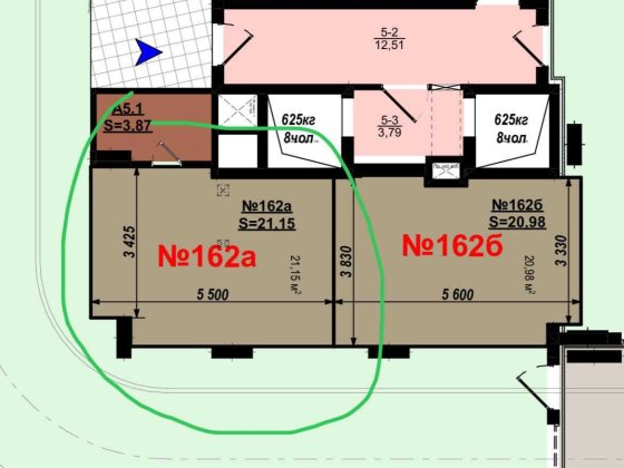 Парркомісце в ЖК " Фруктова алея ", площа 17.5 м2