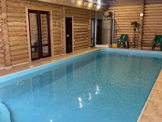 99 Дом сруб с теплым бассейном и баней мангал  Теремки Чабаны Чабани