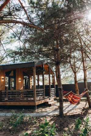 Котедж у сосновому лісі під Києвом. Камін. Вініл. Чан. Баня - фото 1