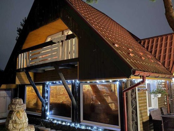 Будиночок біля лісу з САУНОЮ • тераса • зона барбекю (подобово) Рясное-Русское