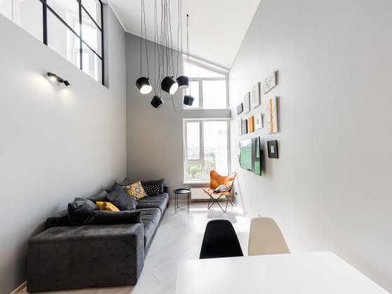 Оренда мансардної 2-кім кватири  в ЖК Комфорт Таун, Соборності 17 Киев