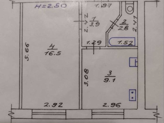 1-к квартира | Киевский район | Большая кухня | Тёплая | 4000 грн Харків
