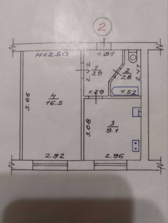 1-к квартира | Киевский район | Большая кухня | Тёплая | 4000 грн - фото 1