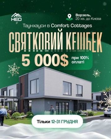 АКЦІЯ!!!Таунхаус 55000$ котеджне містечко у Ворзелі - фото 1