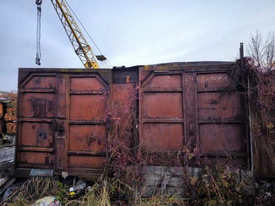 Подвійний морський контеїнер, зварений  в один,