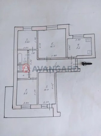 Продається 4-кімнатна квартира під ремонт - фото 1