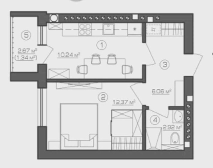Квартира з індивідуальним газовим опаленням , будинок з укриттям - фото 1
