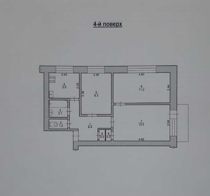 Продаж 3 кім. квартири 50 м2, вул.В.Великого, м.Дрогобич - фото 1