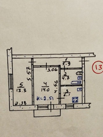 На продажу 2-х комнатная без долгов, но требует ремонт - фото 1