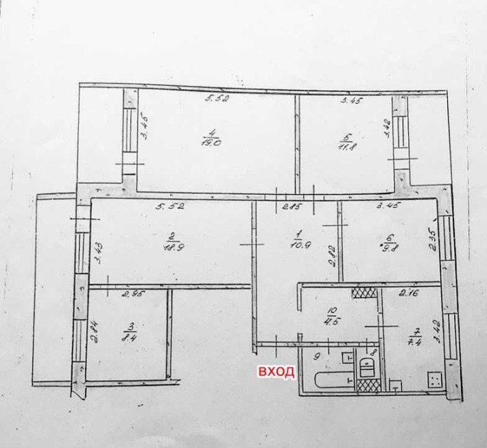 Продажа, 5комн. квартира на левом берегу, 5мкр - фото 1