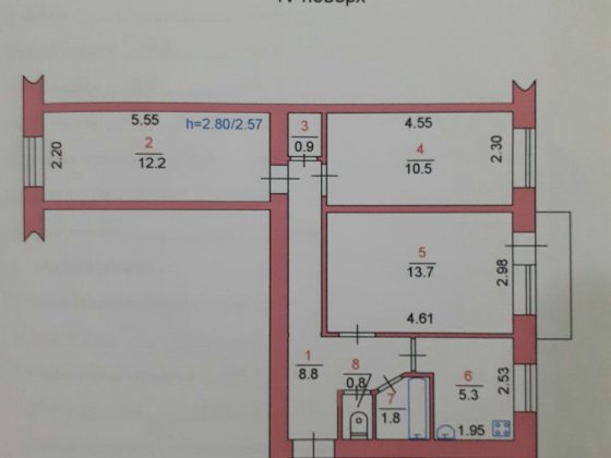 3-х комнатная квартира возле моря Черноморск