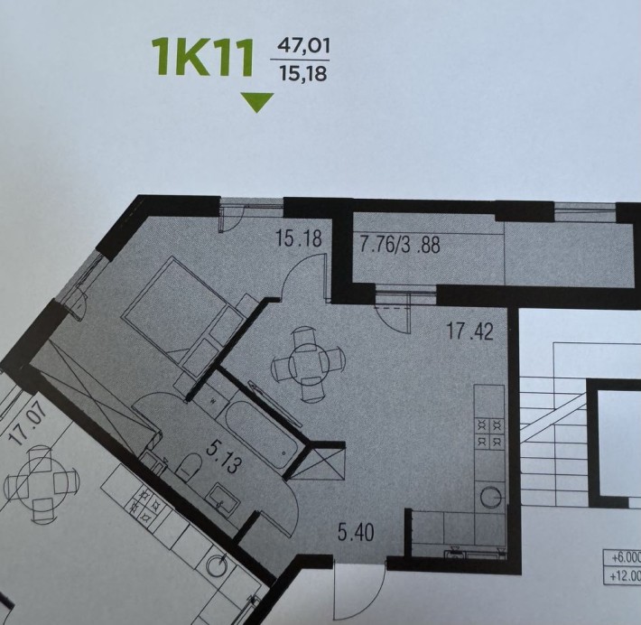 Однокімнатна квартира в ЖК «Парк таун» - фото 1