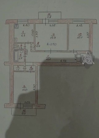 Продам трьохкімнатну квартиру, за ціну домовимось - фото 1