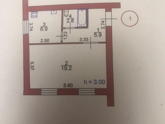 1 кімнатна квартира в центрі 1 поверх , під комерцію Ковель