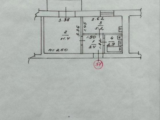 Продаж однокімнатної квартири без ремонту, р-н Загребелля Конотоп