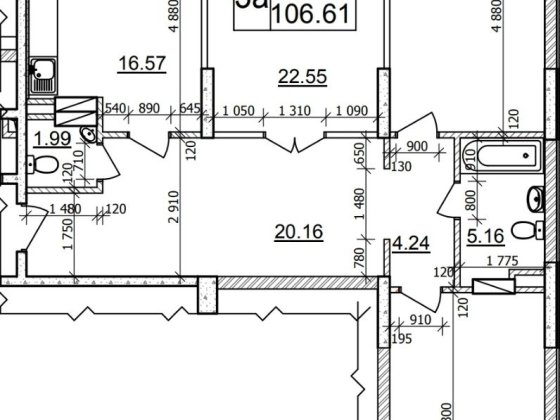 3х кімн квартира 106 м2 ЖК Атлант 2 Коцюбинське Коцюбинське