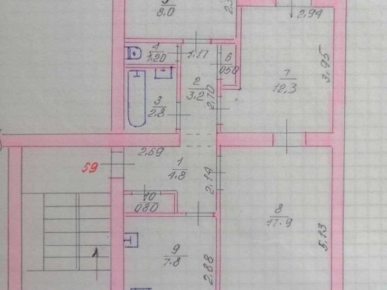 Продам 3к квартиру на институте Марганець