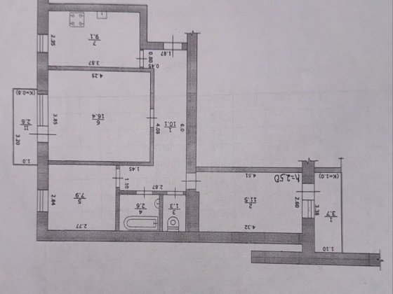 3-х кім квартира в центрі міста Самар