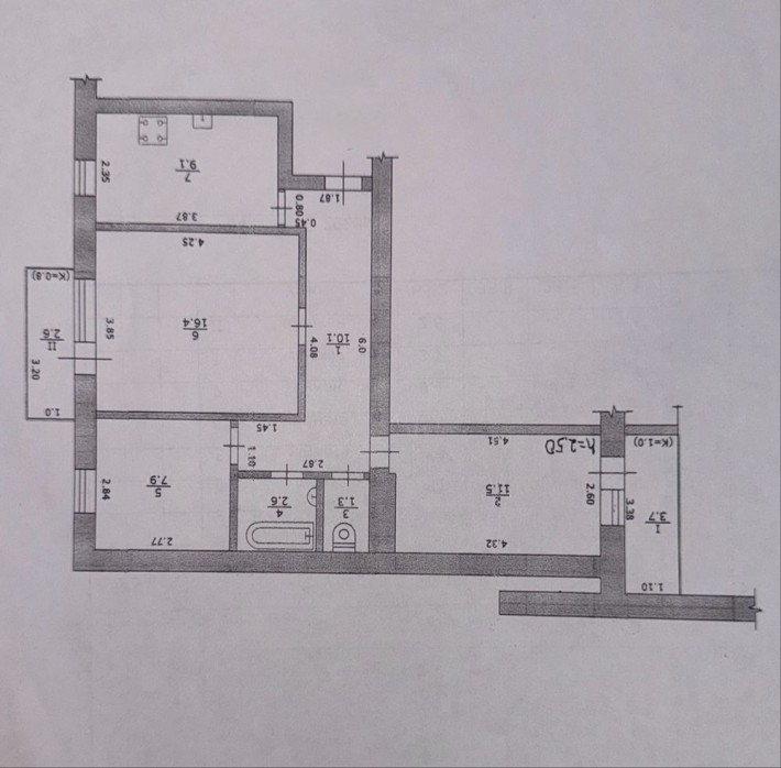3-х кім квартира в центрі міста - фото 1