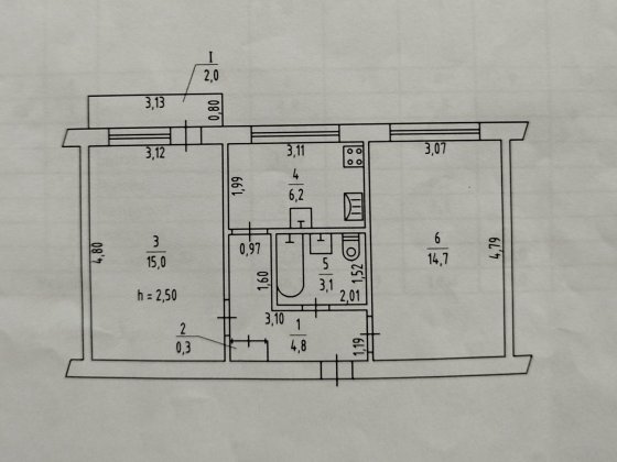 Продам 2-х комнатную квартиру Павлоград