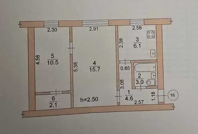 2-во кімнатна квартира, центр, Соборна, Павлоград. - фото 1