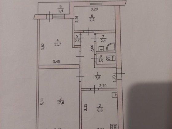 Продам 3-кімнатну квартиру чешка  ПЗТО Павлоград