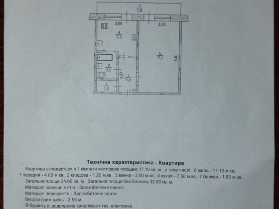 Продам однокімнатну квартиру Павлоград