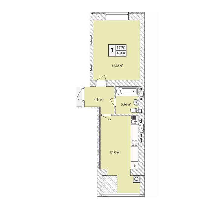 1-кім квартира. Найкраща ціна діє до 27.12.25 - фото 1