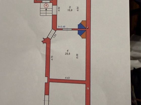 ЦІНУ ЗНИЖЕНО.Продаж 3 ох к. кв.  в центрі м. Стрия 1 поверх Стрый