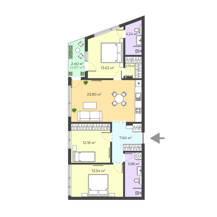 Комфорт і стиль: простора 3-кімнатна квартира - фото 1