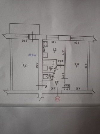 Квартира двокімнатнав місті Шостка, другий поверх - фото 1
