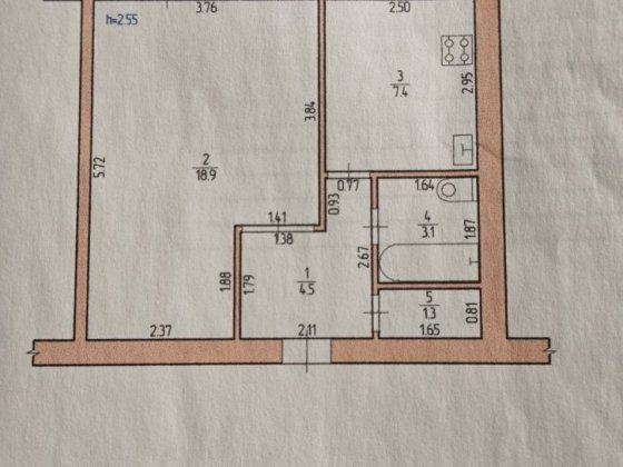 Продажа 1 к.квартира . 410000грн. Шостка