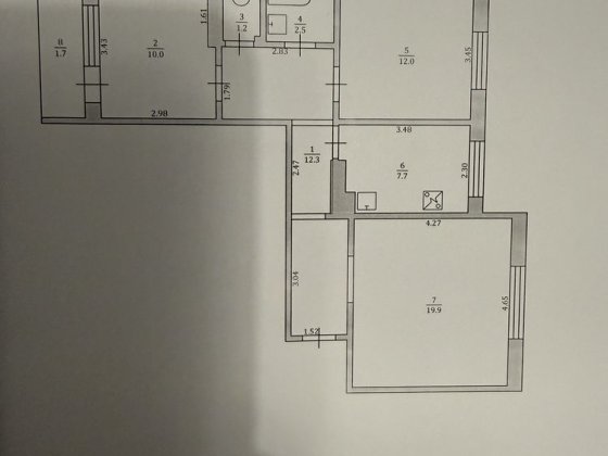 Міняю 3- кімнатну квартиру на 1- кімнатну,з доплатою, на Європейській Південноукраїнськ