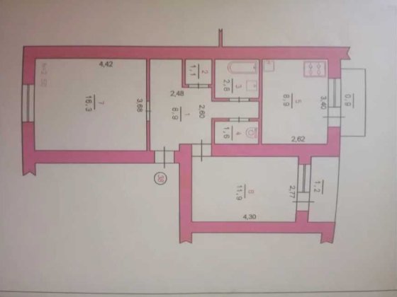 2 кімнатна ЧЕШКА на Дубово. Не кутова, цегляний будинок. Хмельницький