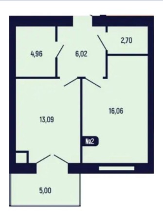 Велика 1 кім. квартира з балконом та видом на гори_OL - фото 1