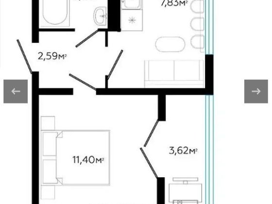 Терміново найдешевша 1 к квартира в збудованому будинку Микитинці