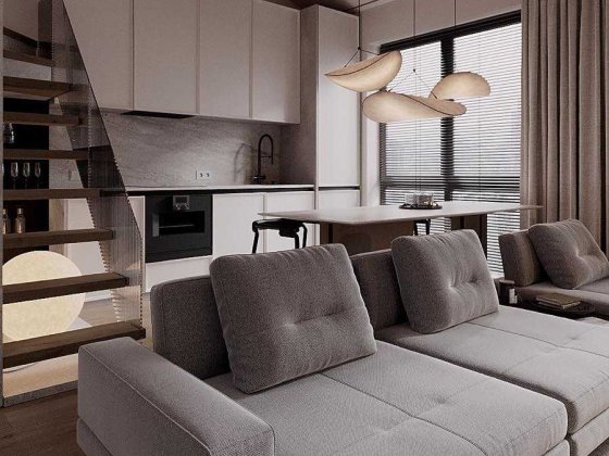 Велика 1к квартира 57м2 2хрівнева камін\сонячна панель РОЗТЕРМІНУВАННЯ Святопетрівське