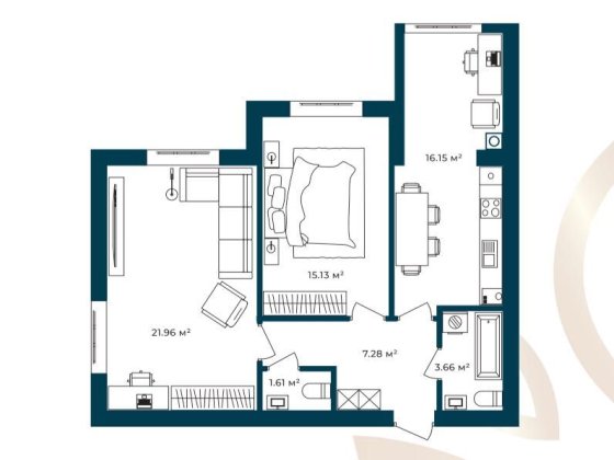 Простора 2-к. квартира 65м²-ЖК Європейські Липки | розтермінування Святопетрівське