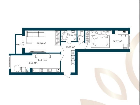 Простора 2-к розпашонка 67м² - ЖК Європейські Липки | розтермінування. Святопетрівське