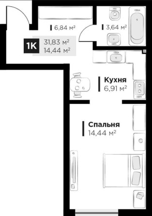 Продаж 1к смарт-квартири • ЖК FEEL HOUSE • 1/5 поверх - фото 1