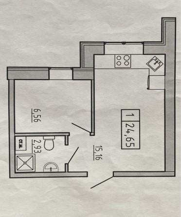 Продам 1 комнатную квартиру 24,65 кв.м. в ЖК «Кекс» в рассрочку - фото 1