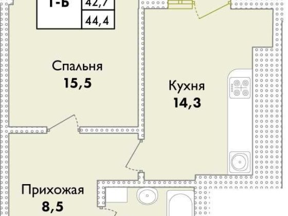 1-кімнатна квартира в комфортному ЖК на приватній території з охороною Бурлачья Балка